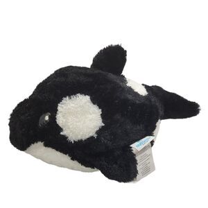 Squishable Plush‎ Orca Whale Black White Stuffed Animal Sewn Eyes 2021 21"